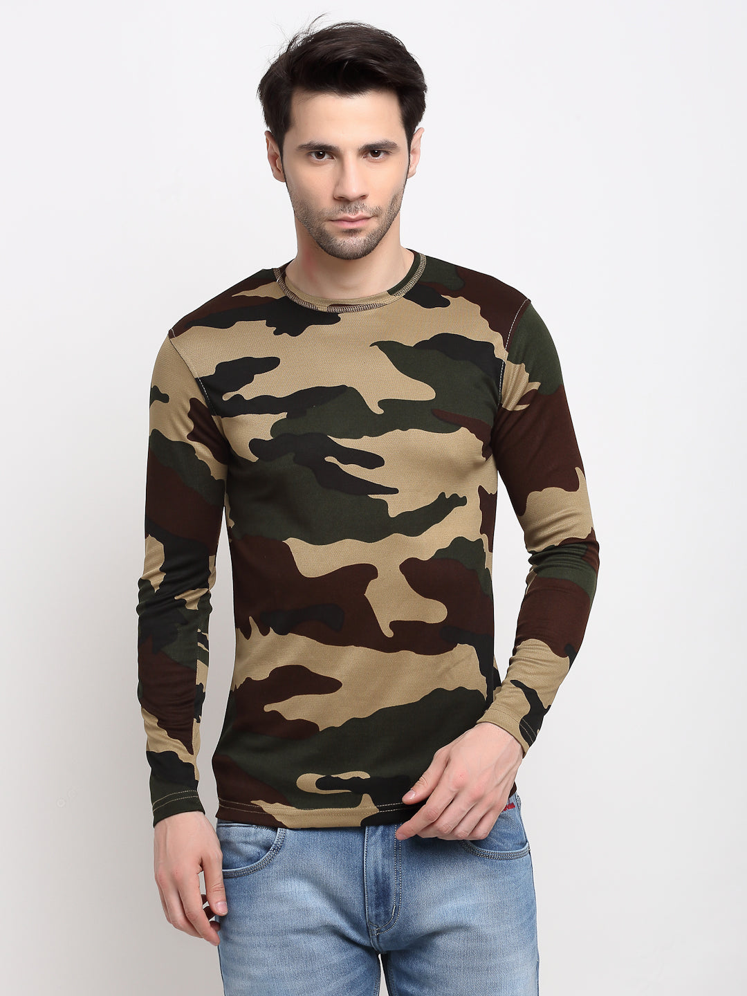 123 Dri Fit Sports T shirt I Army Camo I ARMISTO I Long Sleeves