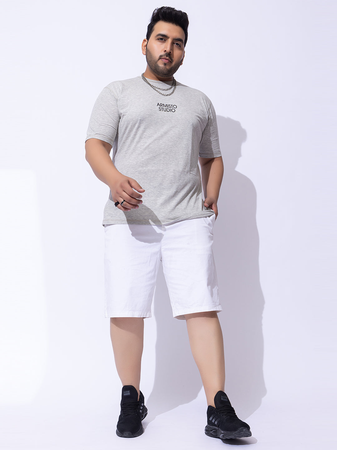 129 PLUS Oversized Fit Pure Cotton T-shirt