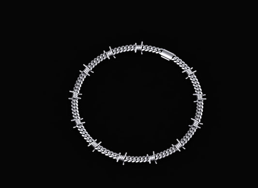 Barbed Link Bracelette I Sterling Silver