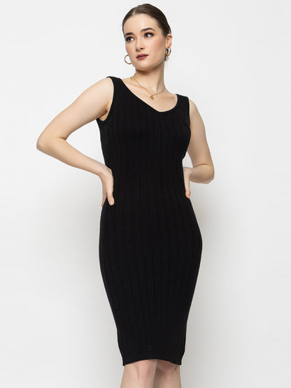 413 Maternity Knit Dress I Black