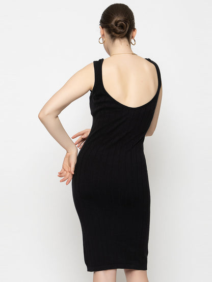 413 Maternity Knit Dress I Black